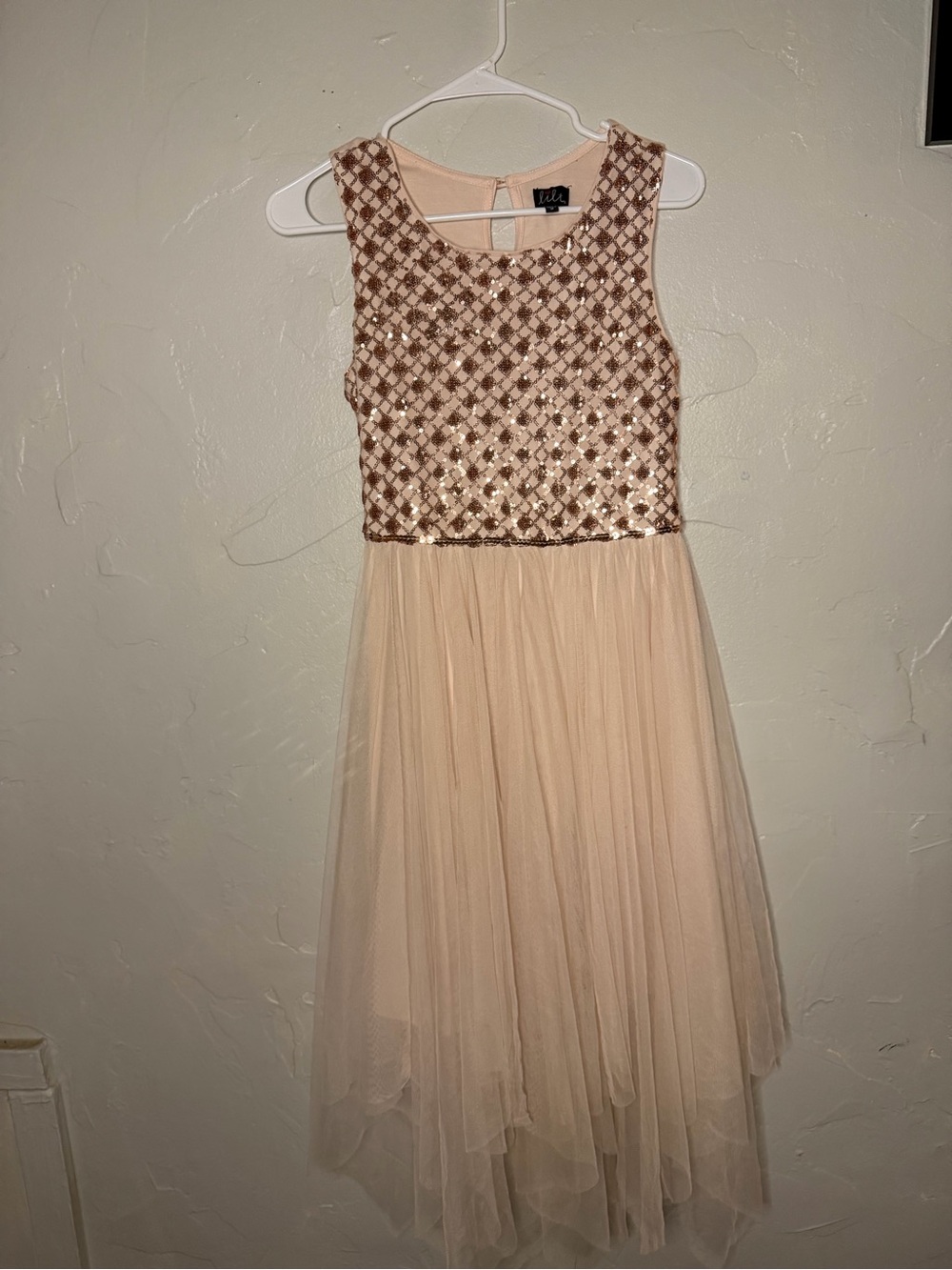 LuLaRoe Blush Sequin Bodice Tulle Party Dress